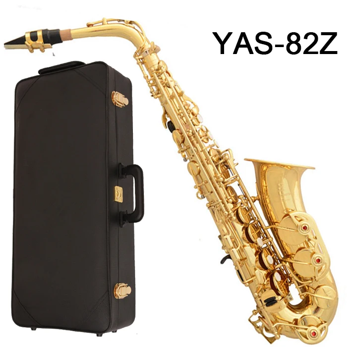 

Japan Brand Saxophone Alto YAS-82z Eb Gold Lacquer Sax Alto Golden Musical instrument Professional saxofone with Case Mouthpiece