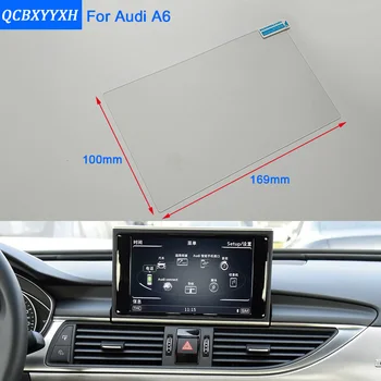 

Car Styling 8 Inch GPS Navigation Screen Steel Glass Protective Film For Audi A6 Control of LCD Screen Car Sticker
