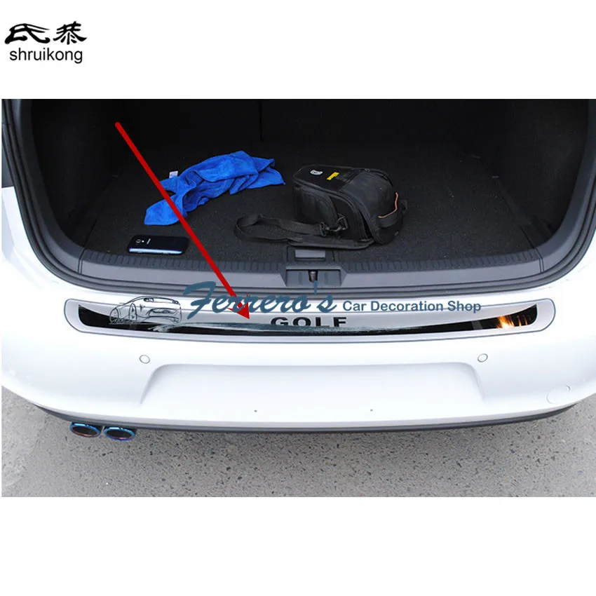 

for Volkswagen GOLF 6 MK6 GOLF 7 MK7 Stainless Steel back rear trunk Sill Scuff Plate Protection pedal