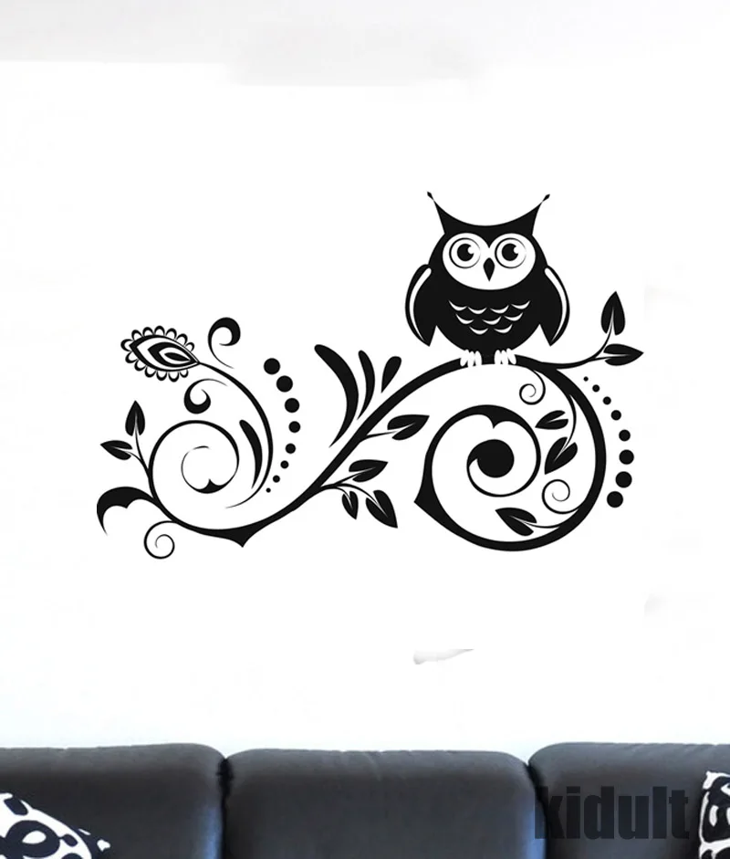 Owl Wall Stickers Decorative Home Life Pastoral Style Wallpaper Animals