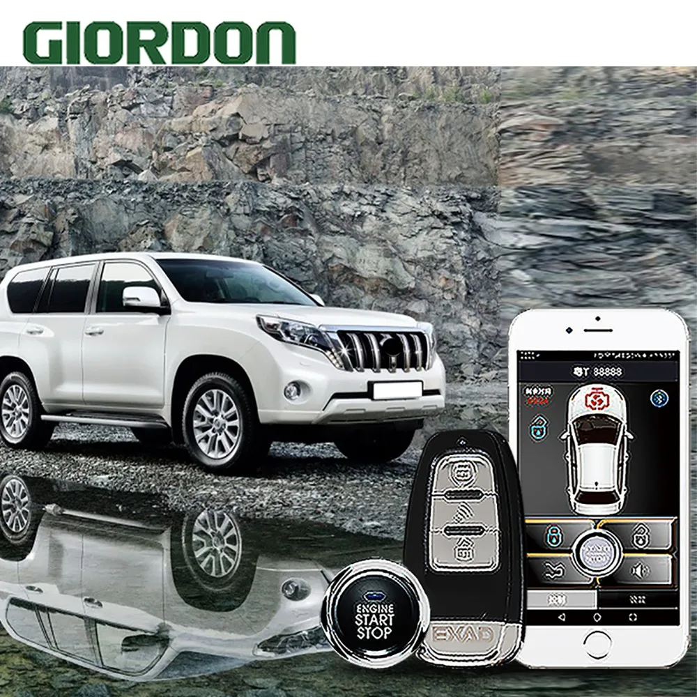 

Prado 2014 car accessories Keyless Entry Comfort System PKE Phone APP Remote Start Car Engine Car Alarm Push 913