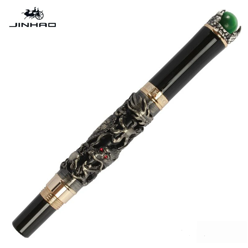 Jinhao Дракон авторучка высокое качество Pluma Stylo Plume Caneta Tinteiro Pluma FuenteTitanium Dolma Kalem советы Коллекция подарков