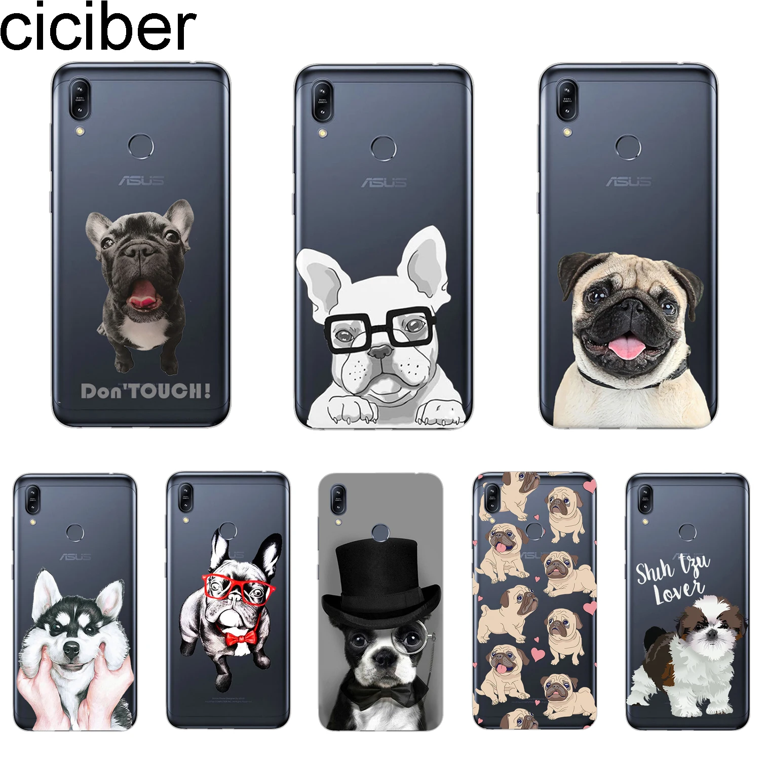 

ciciber Cover For ASUS Zenfone Max Pro M1 ZB601KL ZB602KL For ZenFone Max Pro M2 ZB631KL ZB633KL Phone Case Soft TPU Pug Bulldog