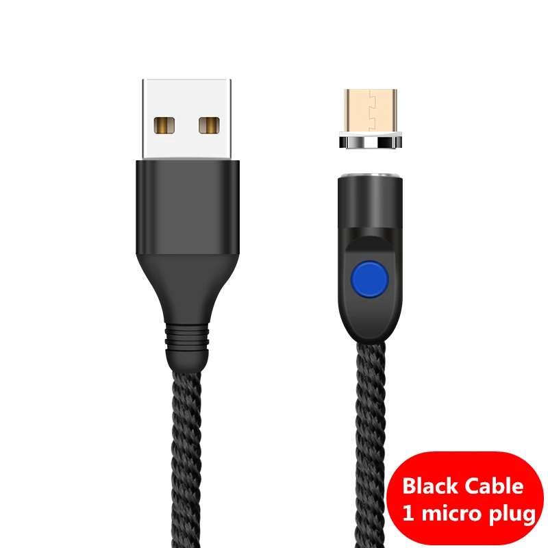 KingFriend Магнитный Кабель Micro-Usb для быстрой зарядки Тип usb C кабель магнит Зарядное устройство для передачи данных кабель для зарядки Usb шнур для samsung Xiaomi - Цвет: Black USB 1micro