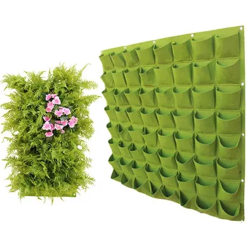 

Non-Woven flower Pot Balcony Vertical Wall Hanging Vase Multi-Port Planting Bag Seeder Decorative Vase Green Garden Planting Bag