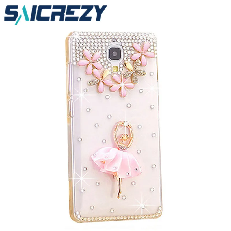 

High-end ballet girl & flower crystal case For xiaomi mi6 mi5 mi5s mi 8 se mi max 2 case For Redmi 6a 6 Pro phone cover