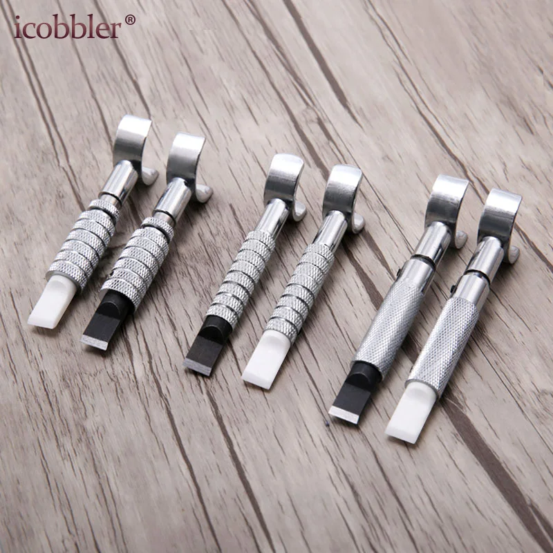 

Extendable Leather Manual Carving Knife,Rotate Cutter Head Whirling Ceramic Steel Sculpture Enchase Printing DIY Cowhide Tools