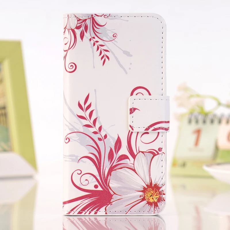 Цветной чехол для телефона из искусственной кожи для Alcatel One Touch Pop 3 5015D pop35.5/5015 D3 C9 задняя крышка откидной стильный с подставкой сумка - Цвет: gray flower