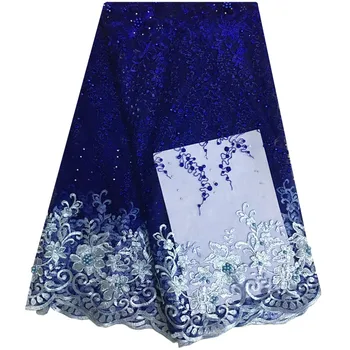 

Wholesale Price French Tulle Net Lace With Stones For Party Dress New French Lace With Rhinestones For Wedding Dresses 1241B