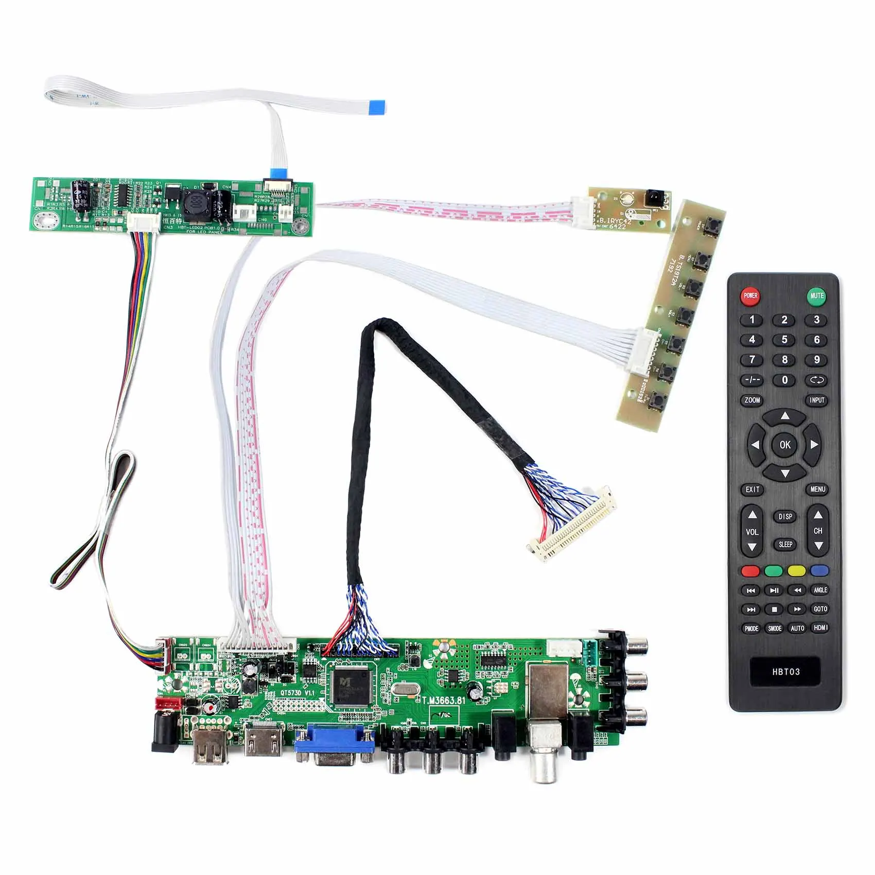 HD MI USB VGA AV ATV DTV ЖК-дисплей плата для 21 5 Гавайская гитара 23 дюймов 1920x1080 WLED подсветка