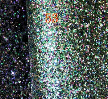 

53# colorful synthetic chunky PVC glitter leatherette artificial faux leather fabric material