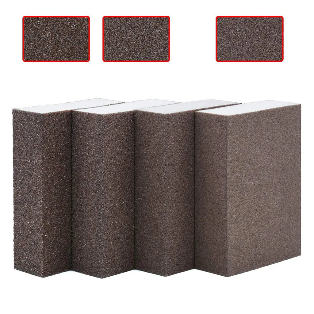 

4pcs Sanding Sponges Sanding Blocks Assortment Washable and Reusable hight quality Sponge Block Sandpaper for dropshipping new