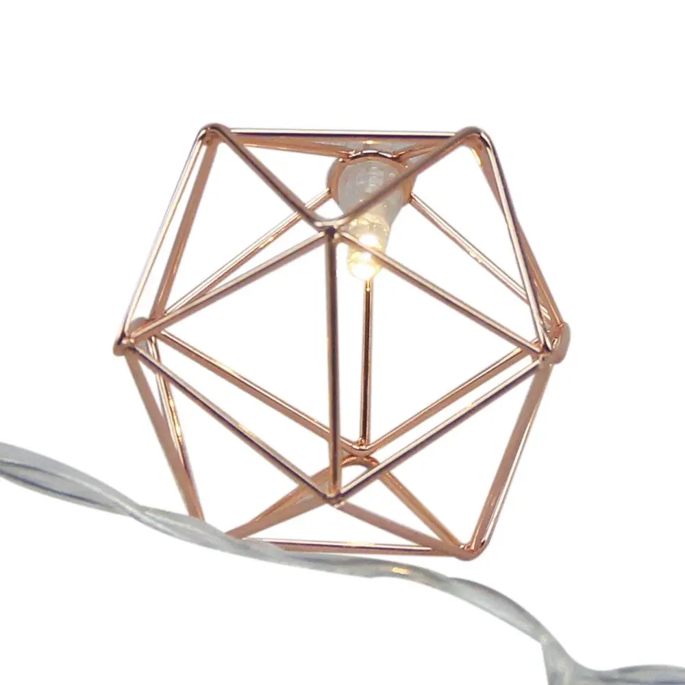 SHGO-Decorative String Lights Rhombus Hexagon Gold LED 20LED Battery Powered For Home Bedroom Wedding | Лампы и освещение