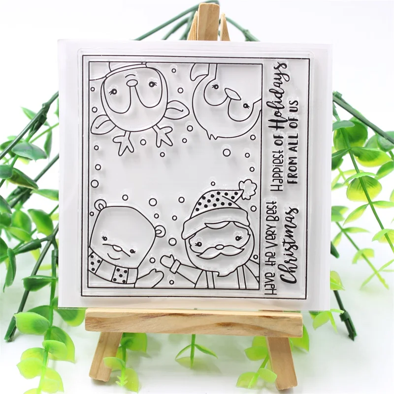 KSCRAFT Mixed Small Square Transparent Clear Silicone Stamps for DIY Scrapbooking/Card Making/Kids Fun Decoration Supplies | Дом и сад