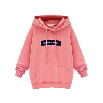 

2018 Outwear Fashion Women Autumn Hoodies Long Sleeve Pullover Loose Tops Casual Hooded New Women's Clothing