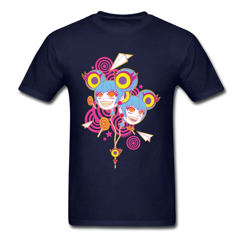 100% Cotton Men's Short Sleeve Kawaii Karnival T Shirts Europe Tees 2018 Discount Design Crewneck Tops T Shirt Kawaii Karnival navy