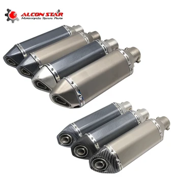 

Alconstar 51mm Universal AK Exhaust Motorcycle Escape Moto Modified For Dirt Pit Bike GY6 Scooter Yoshimura Muffler