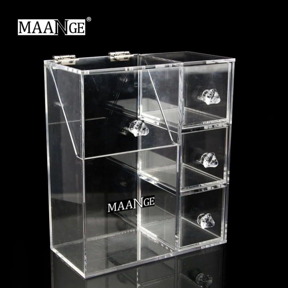 

Acrylic Transparent Make Up Cosmetic Box Makeup Tool Storage Box