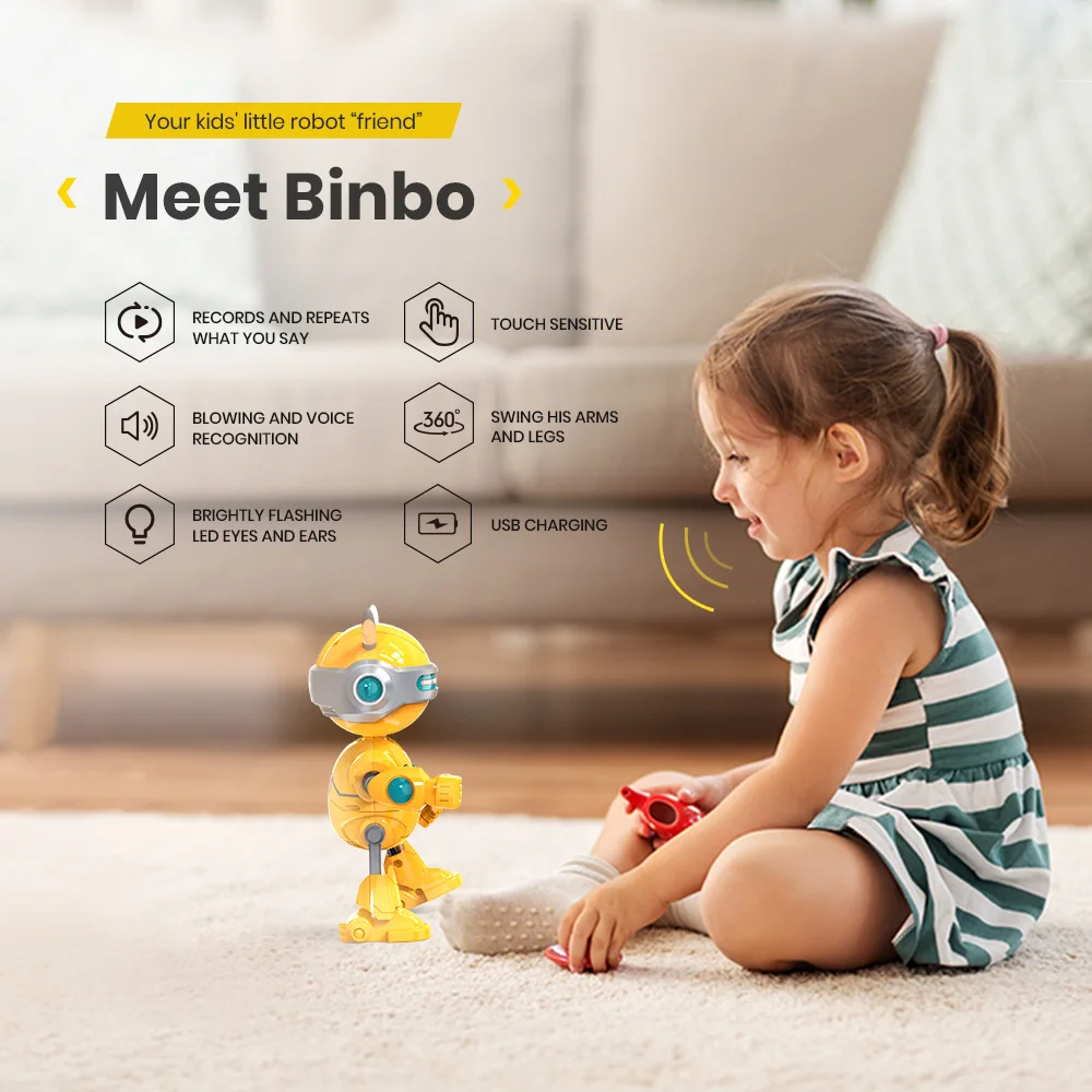 DEERC RC Robots Toys Mini Talking Smart Robot For Kids Educational Toy For Children Humanoid Robot Toy Sense Inductive RC Robot