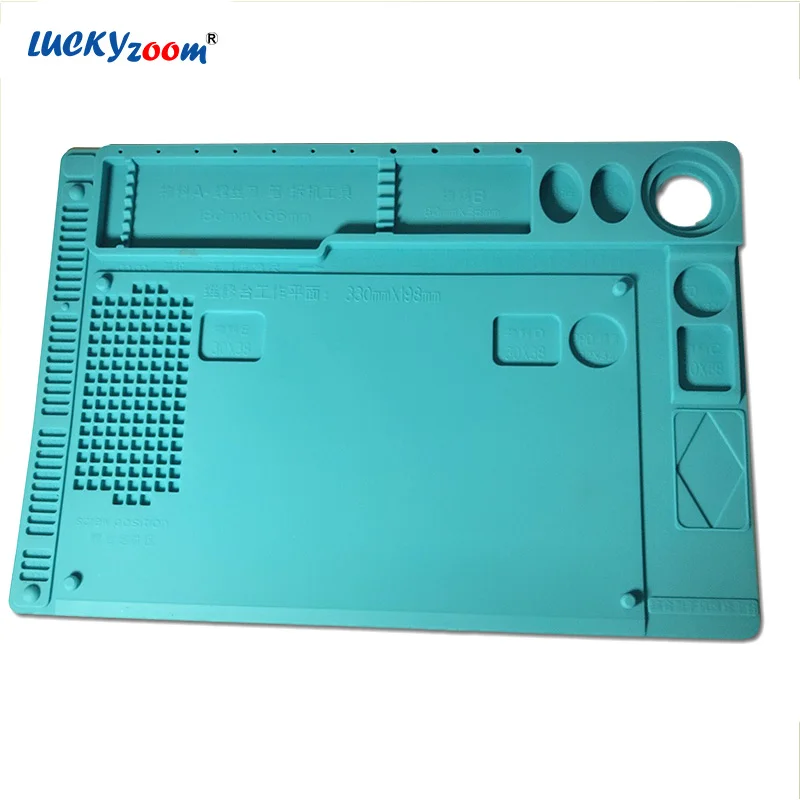 

Lucky Zoom Silicone Mat Phone Repair Pad High Temperature Anti-corrosion Magnetic Repair Pad For iPhone Mobile Phone Maintenance