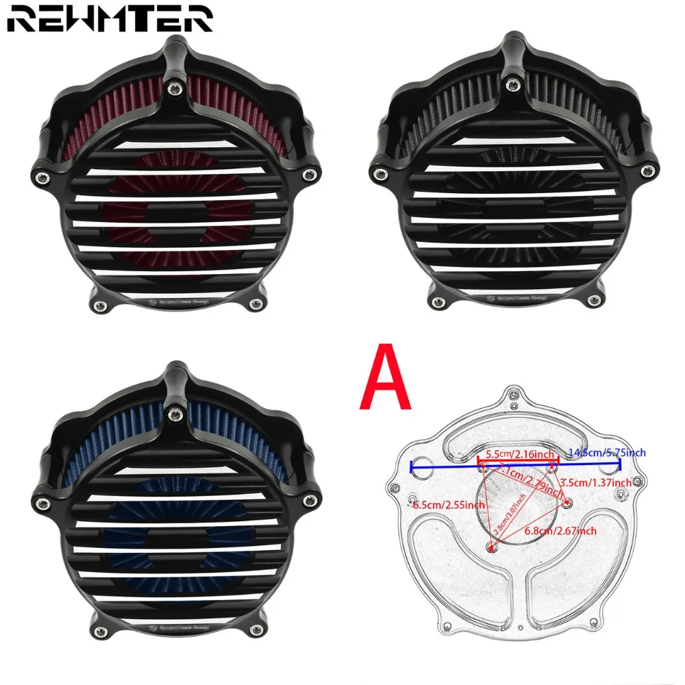 

Motorcycle Accessories Air Intake Filter Air Cleaner Billet Aluminum For Harley XL Sportster 1991-2015 2016 2017 Gray Red Blue