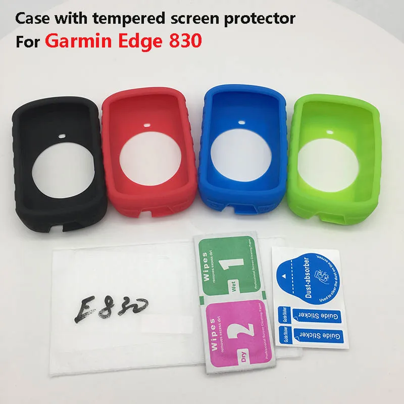 

Outdoor Cycling Edge 830 computer Silicone Rubber Protect Case with tempered Screen Film Protector Cheap For Garmin Edge 830