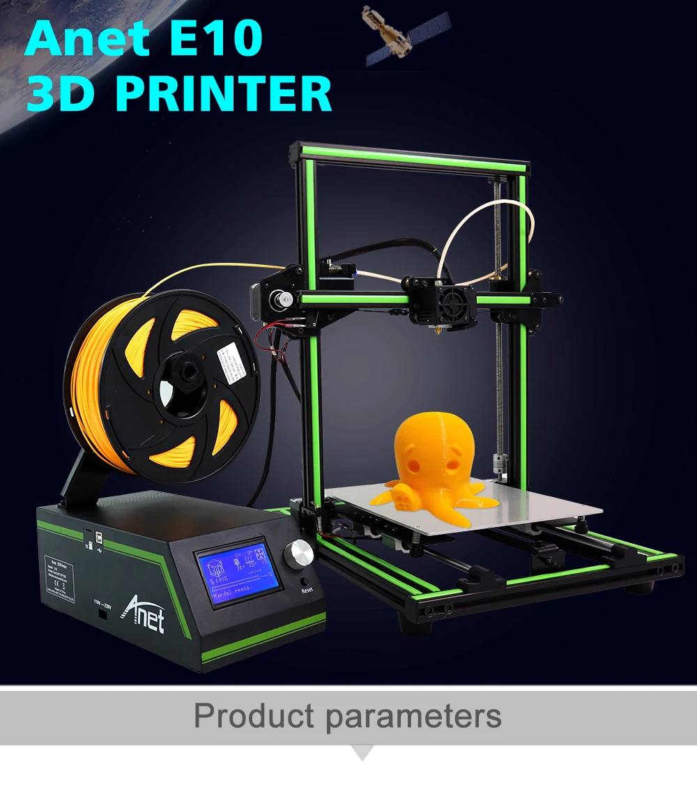 Anet E10 E12 3d принтер DIY большой размер печати высокая точность Reprap Prusa i3 imprimante 3d принтер комплект с PLA нитью печати