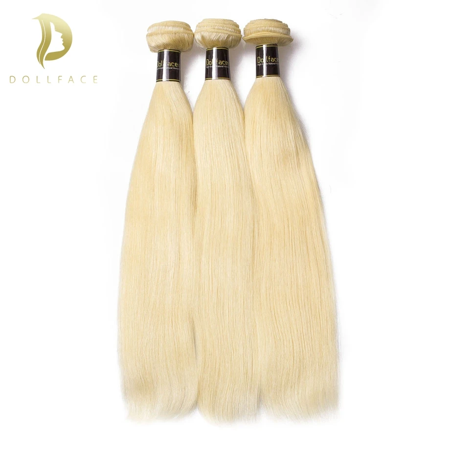 

Blonde 613 Human Hair Bundles Straight brazilian hair weave bundles 3 bundles Human Hair Extensions Freeshipping