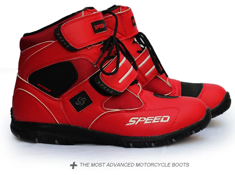 Мотоциклетные кожаные сапоги для верховой езды светильник Botas Мотокросс Botas мото-обувь для катеров мотогонщиков карьера Скорость мотоботы