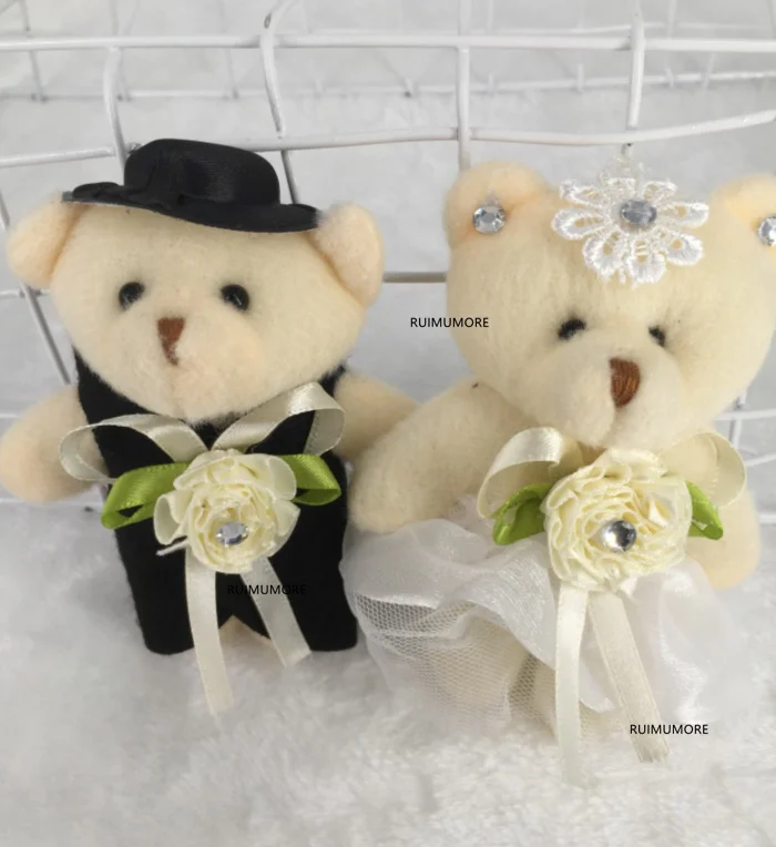 bride and groom stuffed animals
