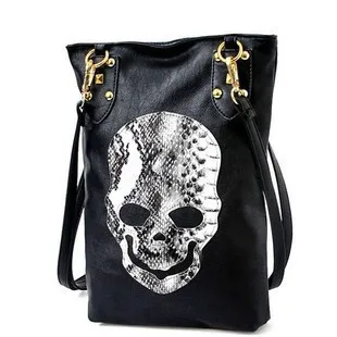 

cheap leather handbag Skull ladies bag women leather Shoulder bags sac a main femme de marque luxe cuir 2016 Serpentine handbags