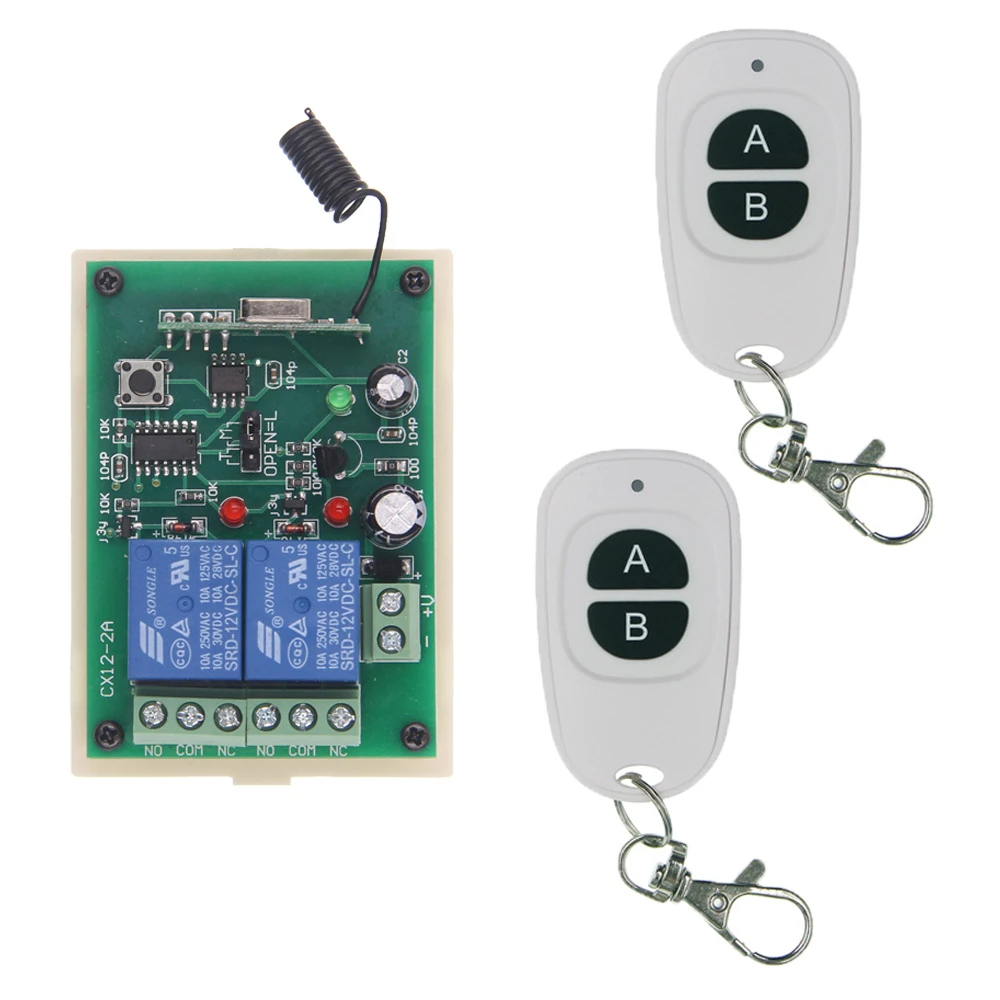 315MHZ RF Switch DC 12V-36V 2CH Channel Wireless Remote Control Switch