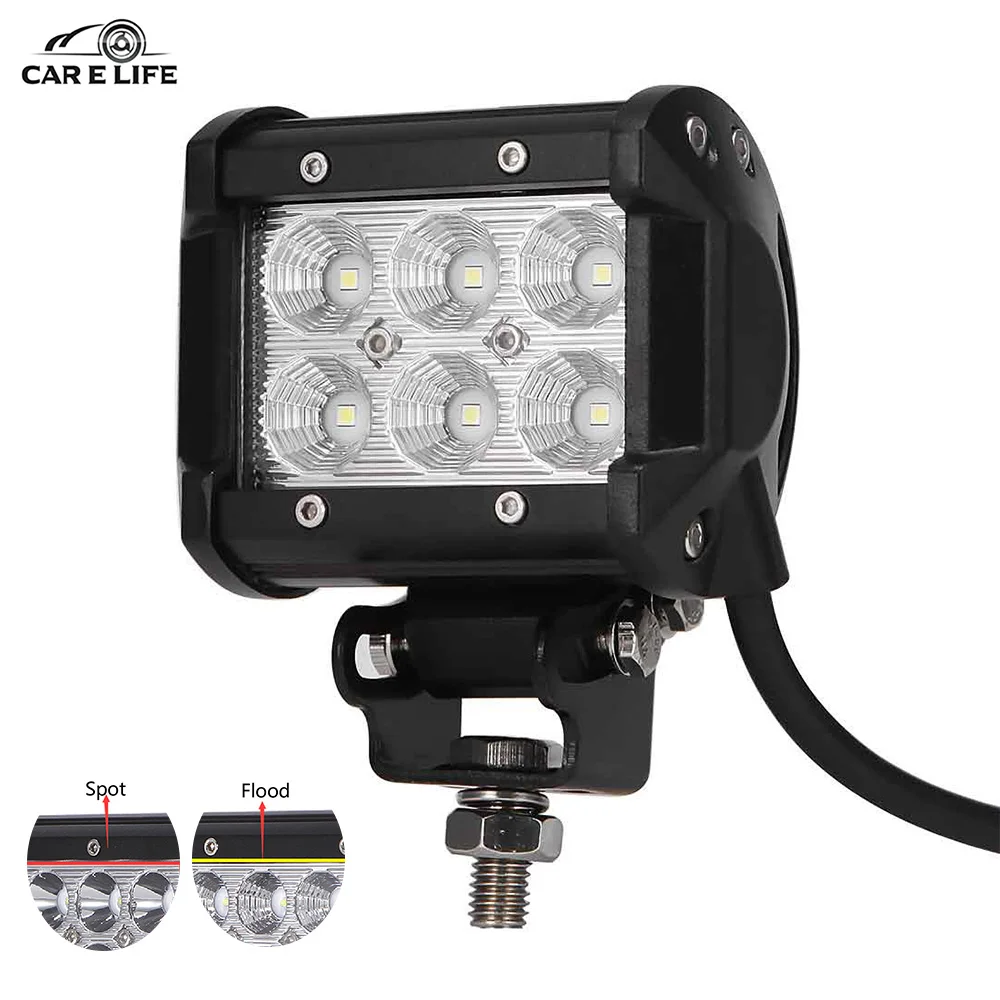 Prix pour 1 Pc De Voiture LED Light Work Offroad Lumières 18 W 6500 K Led puces Flood & Spot Conduite Lampe Sportlight pour 12 v 24 v Véhicule SUV ATV Prix pour 1 Pc De Voiture LED Light Work Offroad Lumières 18 W 6500 K Led puces Flood & Spot Conduite Lampe Sportlight pour 12 v 24 v Véhicule SUV ATV