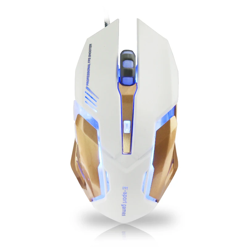 Sovawin игровая мышь, 6 кнопок, 3200 dpi, компьютерная игровая мышь, мышь, высокоскоростная USB оптическая проводная мышь для ПК, ноутбука, настольного компьютера - Цвет: white