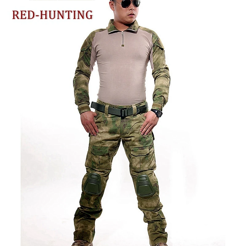 Высокое качество Тактические BDU CP джунгли цифровые рубашки военные действия Камуфляж Футболка Военная ролевая игра ghillie Костюмы