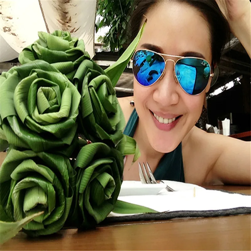 

Olvio Brand Designer Polarized Oversized Pilot Sunglasses Women Men Fashion Metal Frame Mirror Pilot Sun Glasses Female UV400