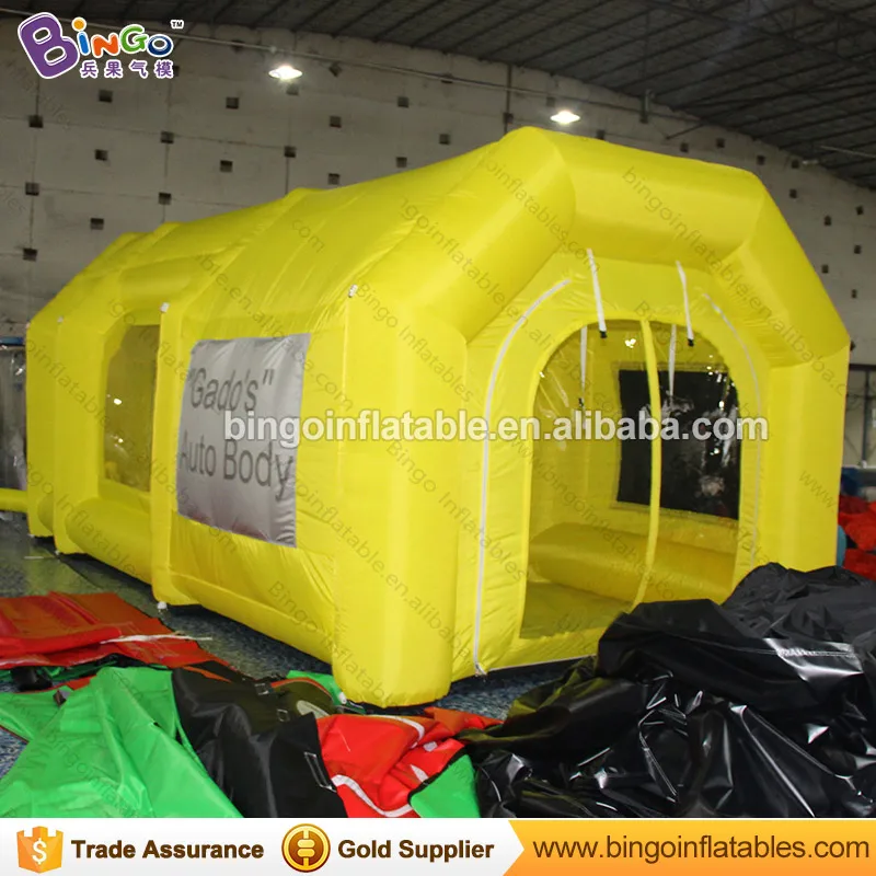  6m Yellow Color Inflatable Paint Spraying BoothWorkshop garage tent toy tent