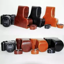 Кожаный чехол для камеры Panasonic Lumix GX8 14-140 мм объектив PU чехол с ремешком