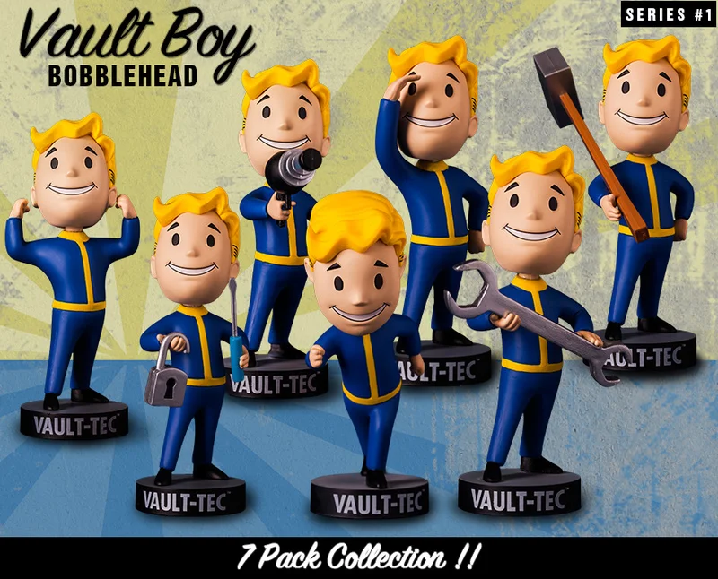 Оригинальный Gaming Heads Fallout 4 vavle Boy Bobbleheads Серия 1 ПВХ фигурка с коробкой детские