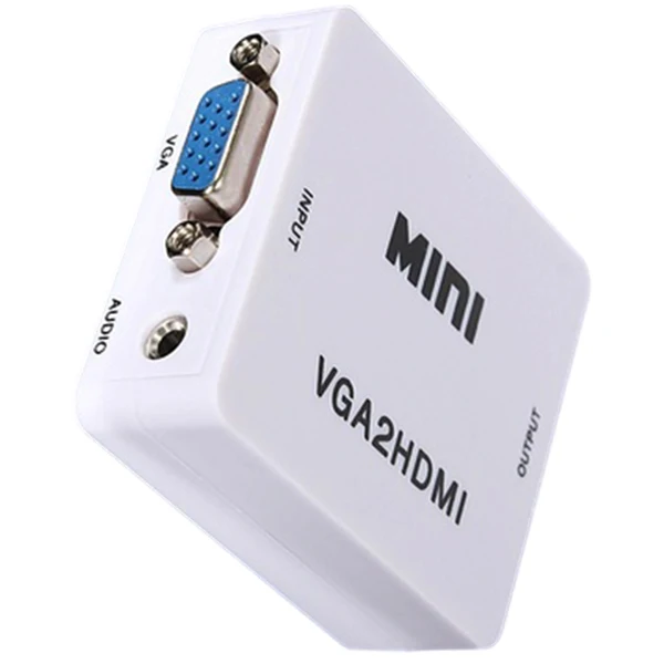  1080P Audio Vga a Hdmi Hd Hdtv Video Converter Box Adattatore per Il Computer Portatile Del Pc Dvd