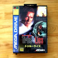 True Lies 16 Bit MD Game Card with Retail Box for Sega MegaDrive & Genesis Video Game console system