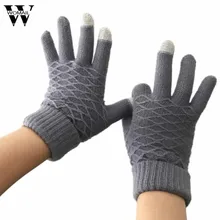 Женские перчатки Модные однотонные теплые руки зимние вязаные перчатки теплые перчатки полный палец подарок для женщин