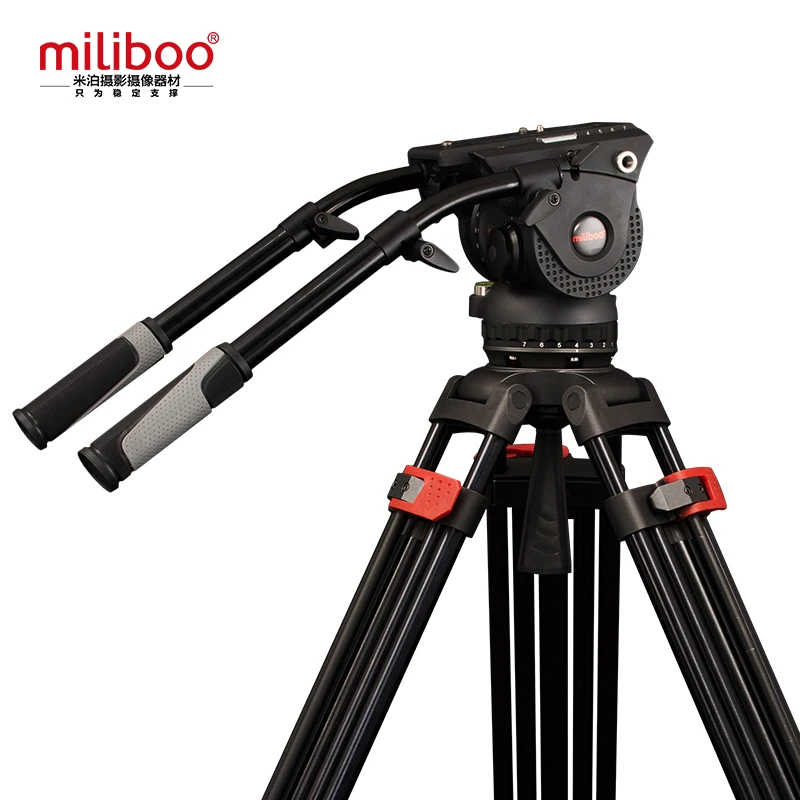US $1.058.00 Miliboo Professional Broadcast Movie Tripod M15DL 3 Section With Fluid Head Load 18 Kg Max Height 207cm Tube Diameter 25mm