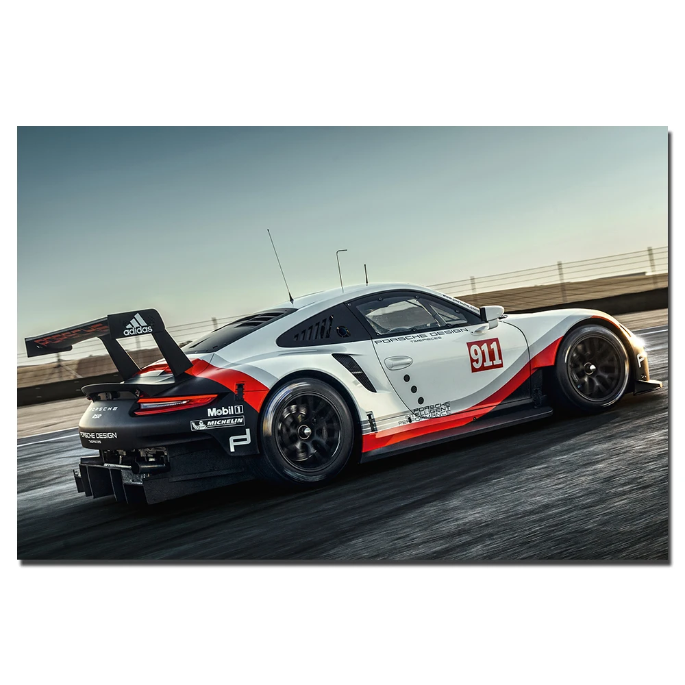 

911 RSR Supercar Poster Wall Art Vehicle Picture Canvas Prints Paintings for Living Room Decor