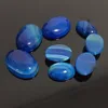 13x18/18x25mm No Hole Beads Dome Natural Blue Striped Agates Stone Cabochon Loose Jewelry Gem Stone Beads DIY for Rings Pendants ► Photo 2/6