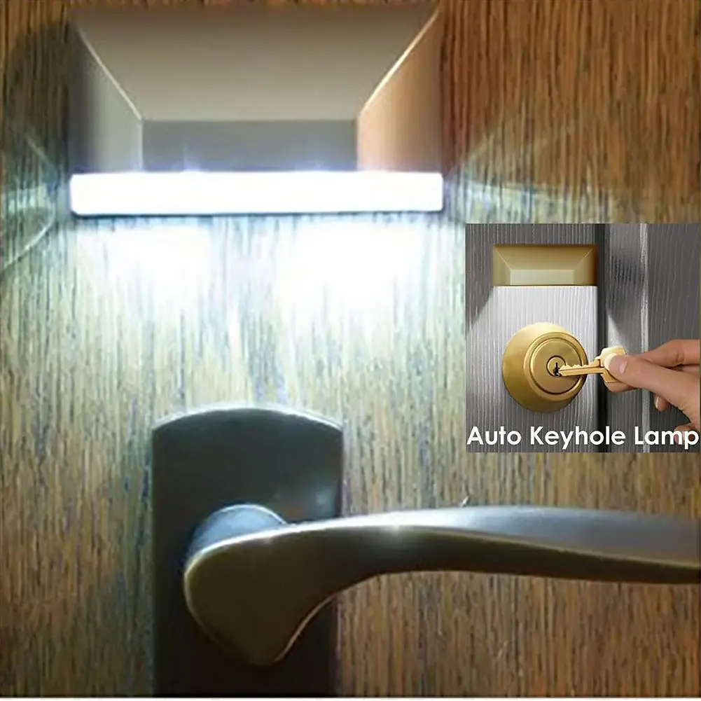 Auto PIR Door Lock Induction Lamp Door Keyhole IR Motion Sensor Heat Temperature Detector 4 LED Smart Night Light childrens night lights