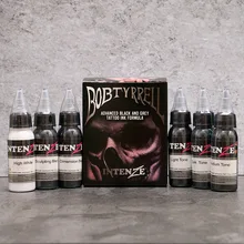 6 Bottle 1oz Tattoo Ink Pigment Set Kits Body Arts 30ml black Professional Beauty Permanent Makeup Paints Accessories