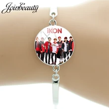 JOINBEAUTY ручной работы Kpop IKON браслет Художественный стеклянный купол талисманы браслет одиночные фото ювелирные изделия вентиляторы вечерние подарки IK12