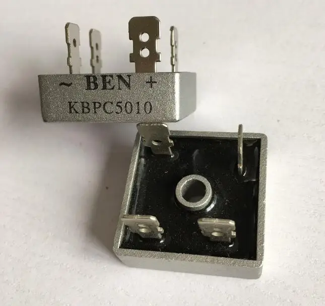 10pcs Single phase rectifier bridge KBPC5010 Metal Case Bridge Rectifier 30pcs 2w10 bridge rectifier 2a 1000v