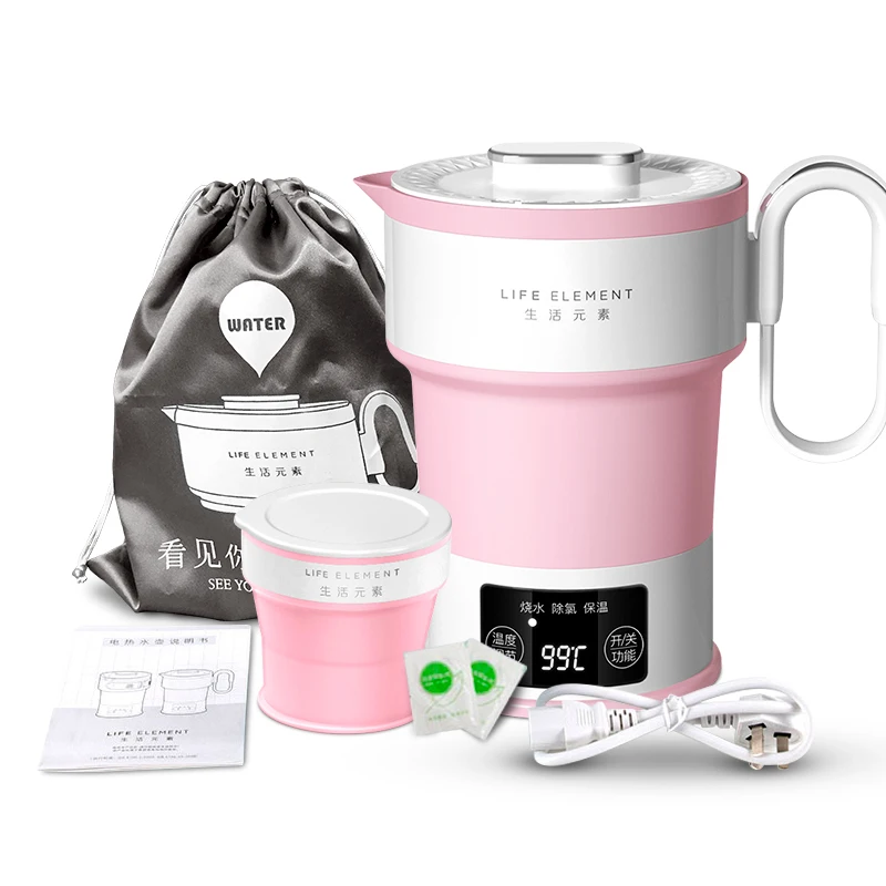 

Living Elements I4 Folding Travel Electric Kettle Portable Kettle Small Mini